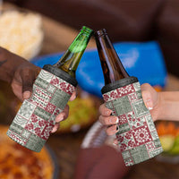 Mele Kalikimaka Hawaii Christmas 4 in 1 Can Cooler Tumbler Aloha Spirit with Hawaiian Quilt Pattern - Polynesian Pride