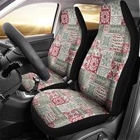Mele Kalikimaka Hawaii Christmas Car Seat Cover Aloha Spirit with Hawaiian Quilt Pattern - Polynesian Pride