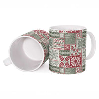 Mele Kalikimaka Hawaii Christmas Ceramic Mug Aloha Spirit with Hawaiian Quilt Pattern - Polynesian Pride
