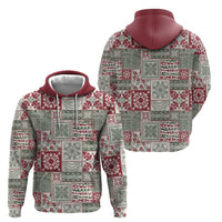 Mele Kalikimaka Hawaii Christmas Hoodie Aloha Spirit with Hawaiian Quilt Pattern - Polynesian Pride