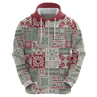 Mele Kalikimaka Hawaii Christmas Hoodie Aloha Spirit with Hawaiian Quilt Pattern - Polynesian Pride