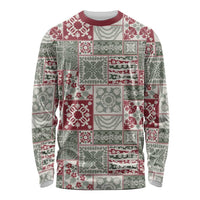 Mele Kalikimaka Hawaii Christmas Long Sleeve Shirt Aloha Spirit with Hawaiian Quilt Pattern - Polynesian Pride