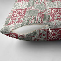 Mele Kalikimaka Hawaii Christmas Pillow Cover Aloha Spirit with Hawaiian Quilt Pattern - Polynesian Pride