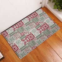 Mele Kalikimaka Hawaii Christmas Rubber Doormat Aloha Spirit with Hawaiian Quilt Pattern - Polynesian Pride