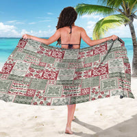 Mele Kalikimaka Hawaii Christmas Sarong Aloha Spirit with Hawaiian Quilt Pattern - Polynesian Pride