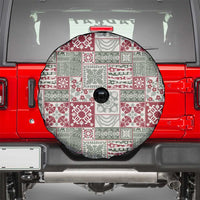 Mele Kalikimaka Hawaii Christmas Spare Tire Cover Aloha Spirit with Hawaiian Quilt Pattern - Polynesian Pride