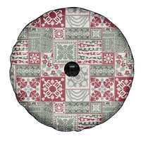 Mele Kalikimaka Hawaii Christmas Spare Tire Cover Aloha Spirit with Hawaiian Quilt Pattern - Polynesian Pride