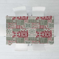 Mele Kalikimaka Hawaii Christmas Tablecloth Aloha Spirit with Hawaiian Quilt Pattern LT9 Beige - Polynesian Pride