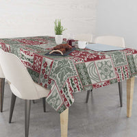 Mele Kalikimaka Hawaii Christmas Tablecloth Aloha Spirit with Hawaiian Quilt Pattern LT9 - Polynesian Pride