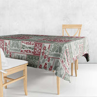 Mele Kalikimaka Hawaii Christmas Tablecloth Aloha Spirit with Hawaiian Quilt Pattern LT9 - Polynesian Pride