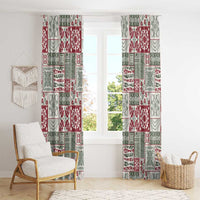 Mele Kalikimaka Hawaii Christmas Window Curtain Aloha Spirit with Hawaiian Quilt Pattern - Polynesian Pride
