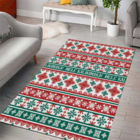 Mele Kalikimaka Hawaii Christmas Area Rug Hawaiian Quilt Pattern Style LT9 - Polynesian Pride