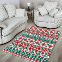 Mele Kalikimaka Hawaii Christmas Area Rug Hawaiian Quilt Pattern Style LT9 - Polynesian Pride