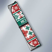 Mele Kalikimaka Hawaii Christmas Auto Sun Shade Hawaiian Quilt Pattern Style - Polynesian Pride