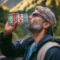 Mele Kalikimaka Hawaii Christmas 4 in 1 Can Cooler Tumbler Hawaiian Quilt Pattern Style - Polynesian Pride