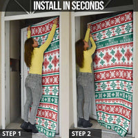 Mele Kalikimaka Hawaii Christmas Door Cover Hawaiian Quilt Pattern Style - Polynesian Pride