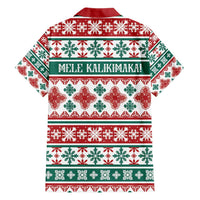 Mele Kalikimaka Hawaii Christmas Family Matching Short Sleeve Bodycon Dress and Hawaiian Shirt Hawaiian Quilt Pattern Style - Polynesian Pride