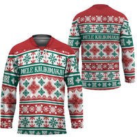 Mele Kalikimaka Hawaii Christmas Hockey Jersey Hawaiian Quilt Pattern Style LT9 - Polynesian Pride