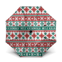 Mele Kalikimaka Hawaii Christmas Umbrella Hawaiian Quilt Pattern Style - Polynesian Pride