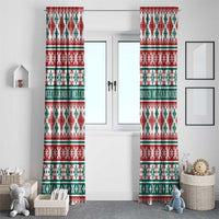 Mele Kalikimaka Hawaii Christmas Window Curtain Hawaiian Quilt Pattern Style - Polynesian Pride