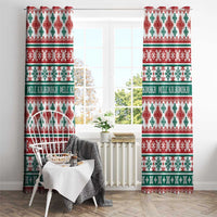 Mele Kalikimaka Hawaii Christmas Window Curtain Hawaiian Quilt Pattern Style - Polynesian Pride