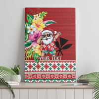 Santa Surf Mele Kalikimaka Personalized Canvas Wall Art Aloha Tropical Christmas Vibes LT9 - Polynesian Pride