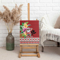 Santa Surf Mele Kalikimaka Personalized Canvas Wall Art Aloha Tropical Christmas Vibes LT9 - Polynesian Pride