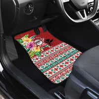 Santa Surf Mele Kalikimaka Personalized Car Mats Aloha Tropical Christmas Vibes LT9 - Polynesian Pride