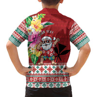 Santa Surf Mele Kalikimaka Personalized Family Matching Summer Maxi Dress and Hawaiian Shirt Aloha Tropical Christmas Vibes LT9 - Polynesian Pride