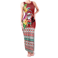Santa Surf Mele Kalikimaka Personalized Family Matching Tank Maxi Dress and Hawaiian Shirt Aloha Tropical Christmas Vibes - Polynesian Pride