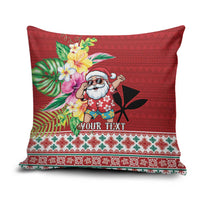 Santa Surf Mele Kalikimaka Personalized Pillow Cover Aloha Tropical Christmas Vibes - Polynesian Pride