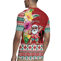 Santa Surf Mele Kalikimaka Personalized Rugby Jersey Aloha Tropical Christmas Vibes LT9 - Polynesian Pride