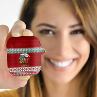 Shaka Sign Skull Mele Kalikimaka Personalized AirPods Case Hawaiian Quilt Pattern LT9 - Polynesian Pride
