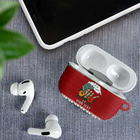 Shaka Sign Skull Mele Kalikimaka Personalized AirPods Case Hawaiian Quilt Pattern LT9 - Polynesian Pride