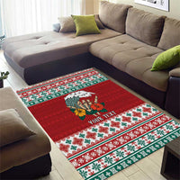 Shaka Sign Skull Mele Kalikimaka Personalized Area Rug Hawaiian Quilt Pattern LT9 - Polynesian Pride