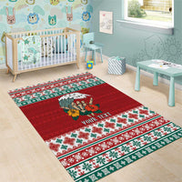 Shaka Sign Skull Mele Kalikimaka Personalized Area Rug Hawaiian Quilt Pattern LT9 - Polynesian Pride