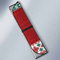 Shaka Sign Skull Mele Kalikimaka Personalized Auto Sun Shade Hawaiian Quilt Pattern - Polynesian Pride