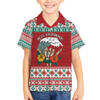 Shaka Sign Skull Mele Kalikimaka Personalized Family Matching Long Sleeve Bodycon Dress and Hawaiian Shirt Hawaiian Quilt Pattern - Polynesian Pride