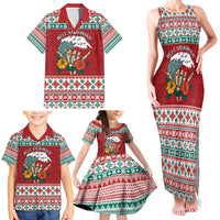 Shaka Sign Skull Mele Kalikimaka Personalized Family Matching Tank Maxi Dress and Hawaiian Shirt Hawaiian Quilt Pattern - Polynesian Pride