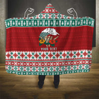 Shaka Sign Skull Mele Kalikimaka Personalized Hooded Blanket Hawaiian Quilt Pattern - Polynesian Pride