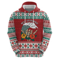 Shaka Sign Skull Mele Kalikimaka Personalized Hoodie Hawaiian Quilt Pattern - Polynesian Pride