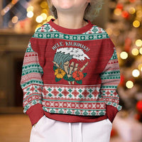 Shaka Sign Skull Mele Kalikimaka Personalized Kid Ugly Christmas Sweater Hawaiian Quilt Pattern - Polynesian Pride