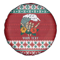 Shaka Sign Skull Mele Kalikimaka Personalized Spare Tire Cover Hawaiian Quilt Pattern - Polynesian Pride