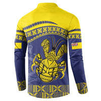 Niue Coconut Crab Button Sweatshirt Rock of Polynesia LT9 - Polynesian Pride