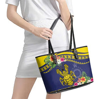 Niue Coconut Crab Leather Tote Bag Rock of Polynesia LT9 - Polynesian Pride