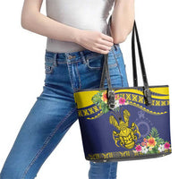 Niue Coconut Crab Leather Tote Bag Rock of Polynesia LT9 - Polynesian Pride