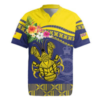 Niue Coconut Crab Rugby Jersey Rock of Polynesia LT9 Gold - Polynesian Pride