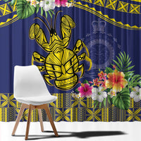 Niue Coconut Crab Window Curtain Rock of Polynesia LT9 - Polynesian Pride