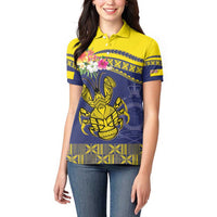Niue Coconut Crab Women Polo Shirt Rock of Polynesia