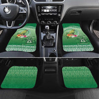 Norfolk Parakeet Tropical Car Mats Norfolk Island Tribal Pattern LT9 Set 4pcs Green - Polynesian Pride